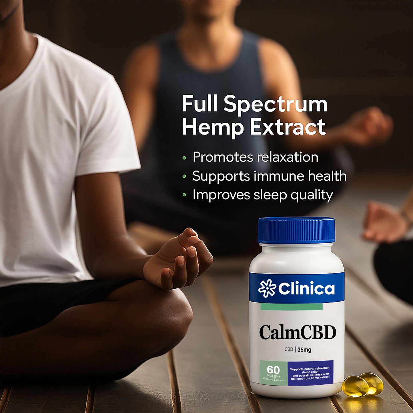 CalmCBD – Broad Spectrum Hemp Extract 25 mg – 60 Softgels