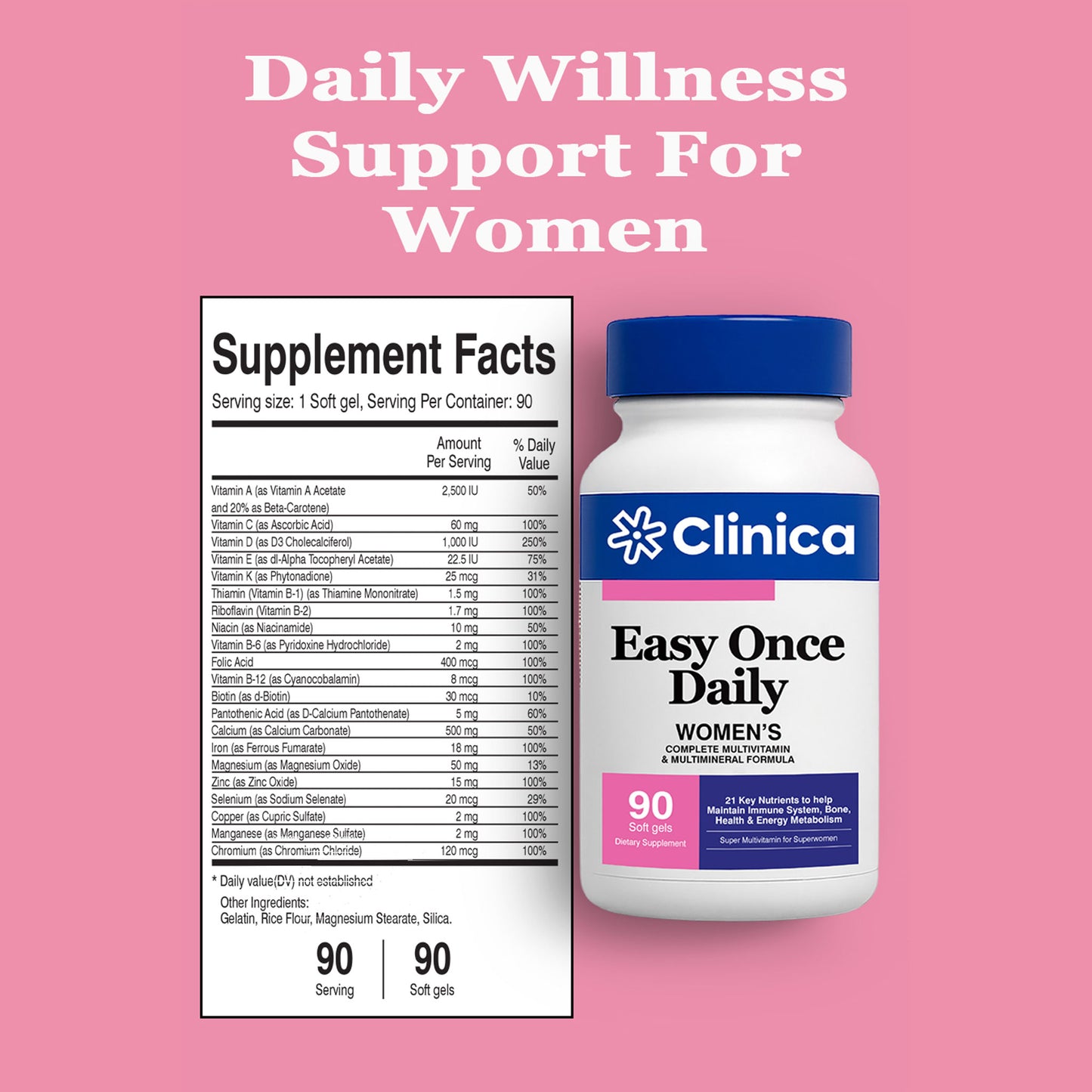 Easy Once Daily Women – Multivitamin & Minerals – 60 Soft Gels