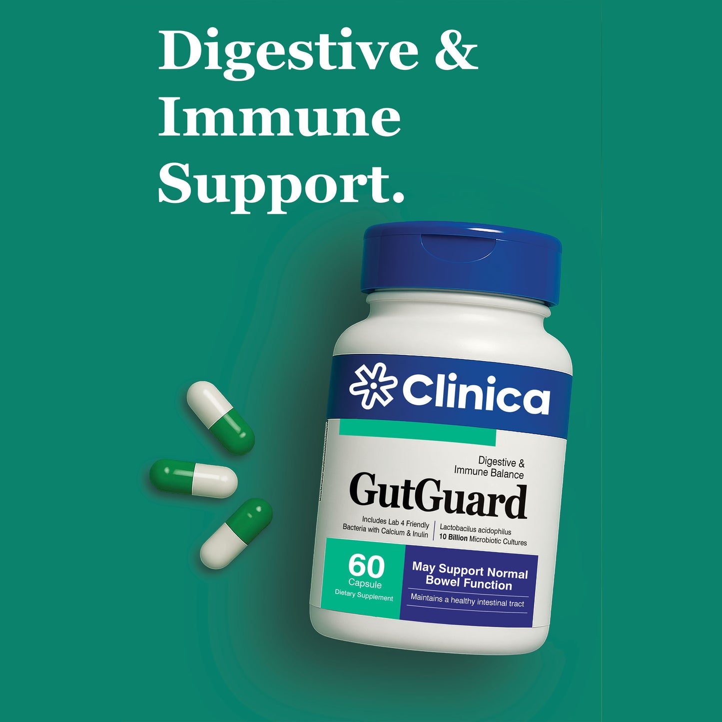 GutGuard – Probiotic Blend 10 Billion CFU – 60 Capsules