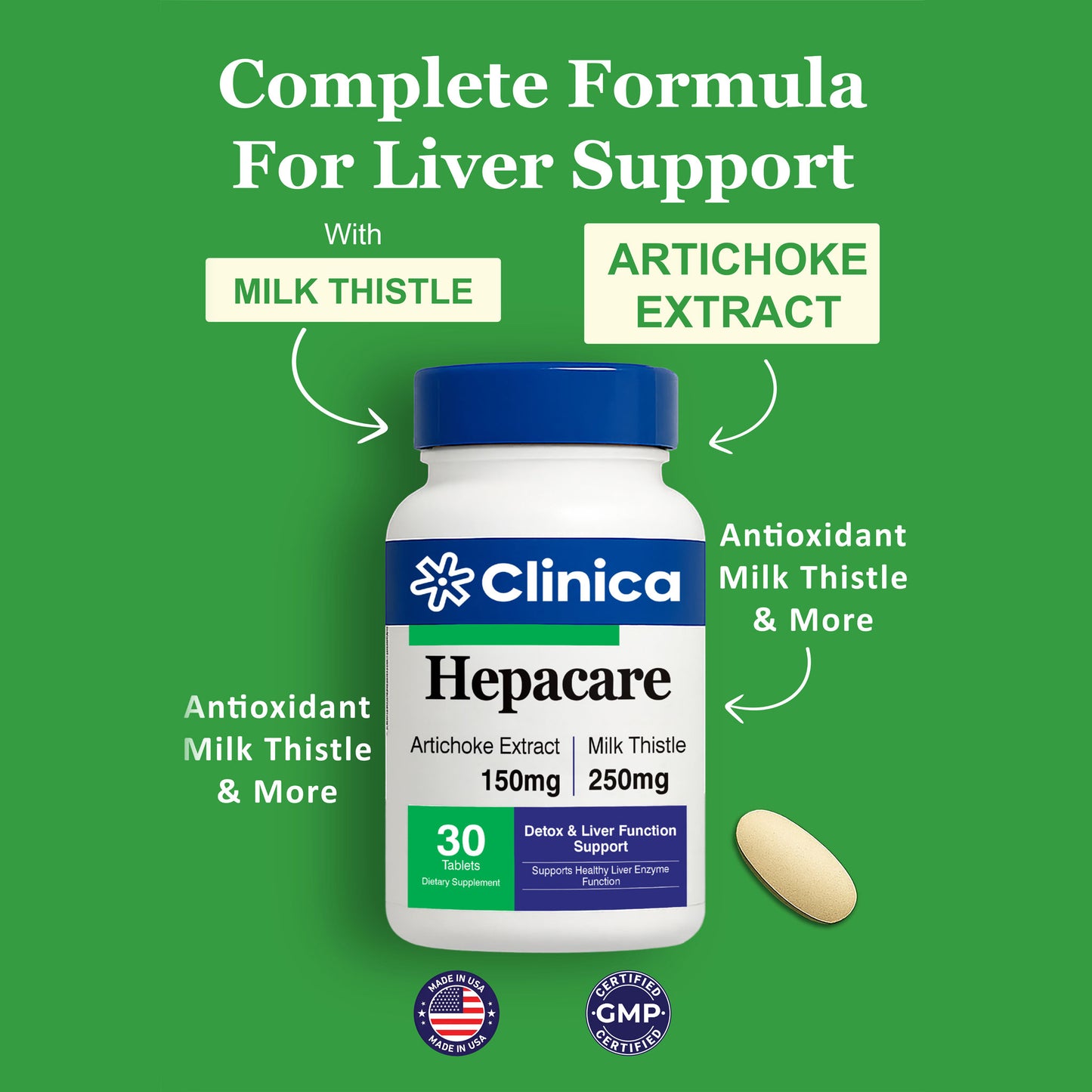 Hepacare – Milk Thistle Extract 250 mg – 60 Tablets