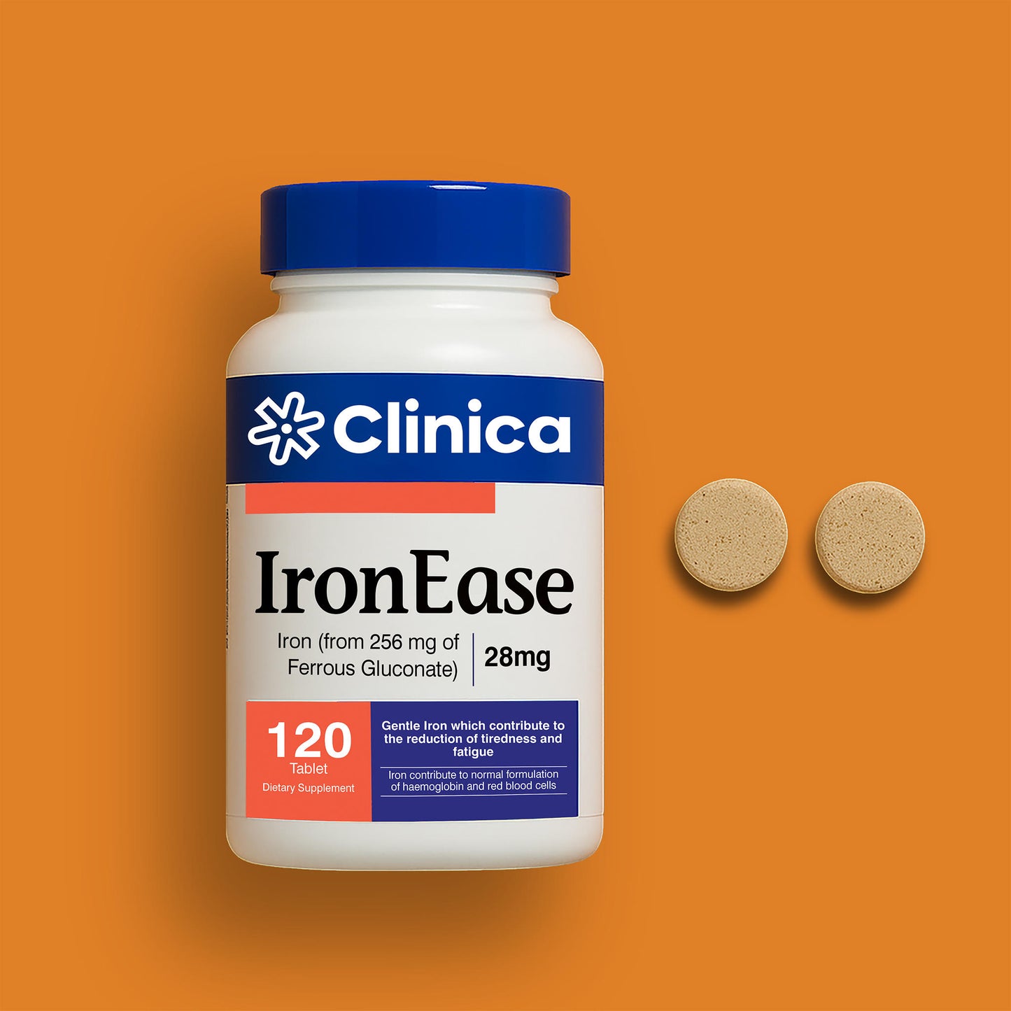 IronEase – Ferrous Gluconate 28 mg – 120 Tablets