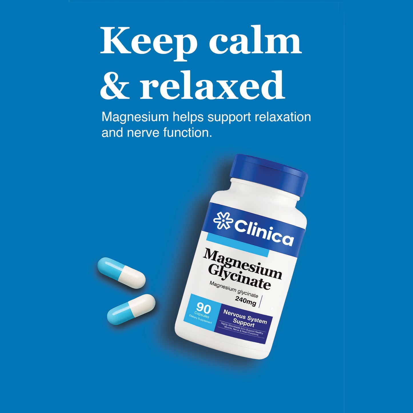 Magnesium Glycinate 240mg – Gentle, High-Absorption Capsules