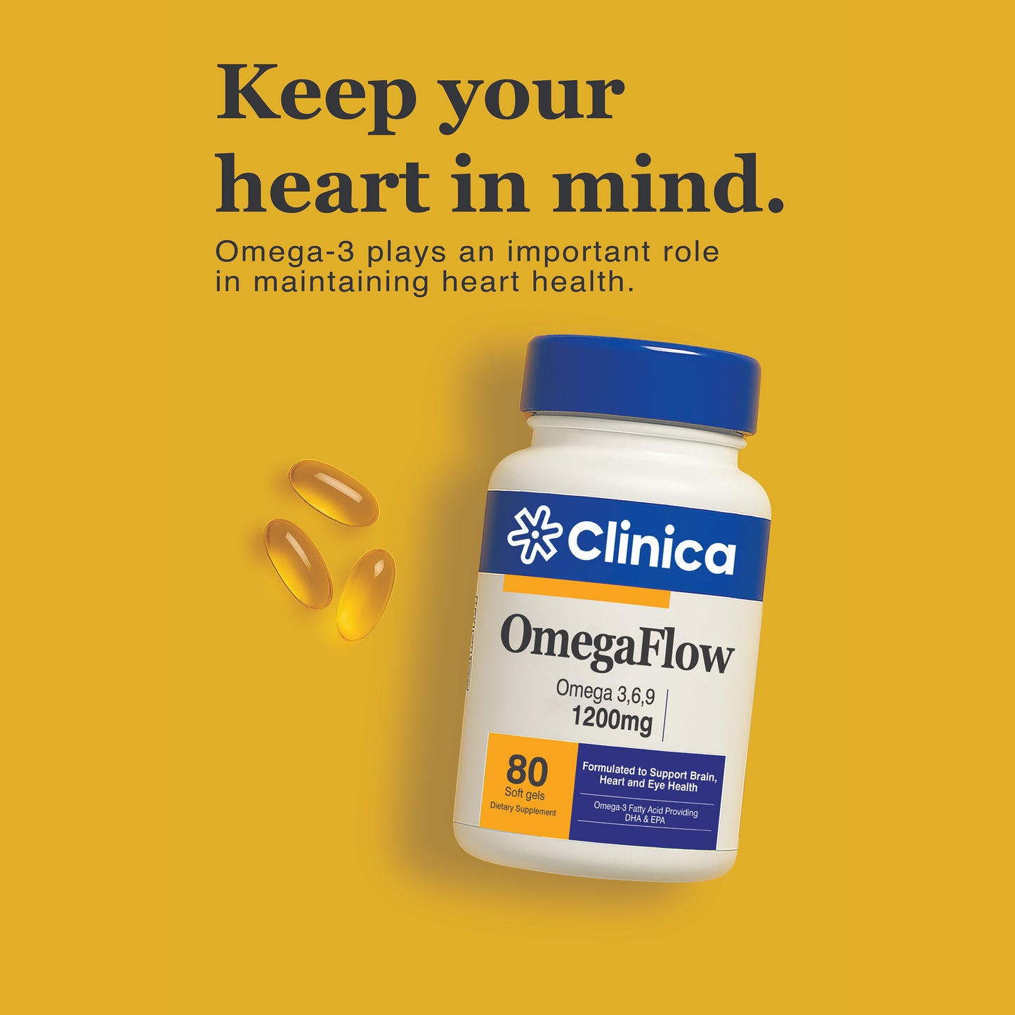OmegaFlow – Fish Oil 1000 mg – 80 Softgels