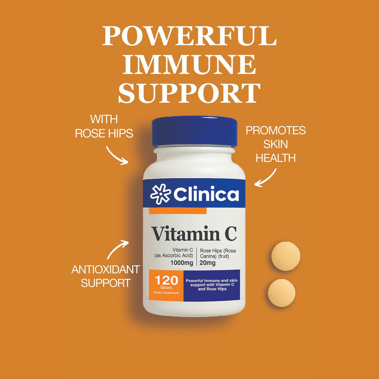 Vitamin C – Ascorbic Acid 1000 mg – 60 Tablets