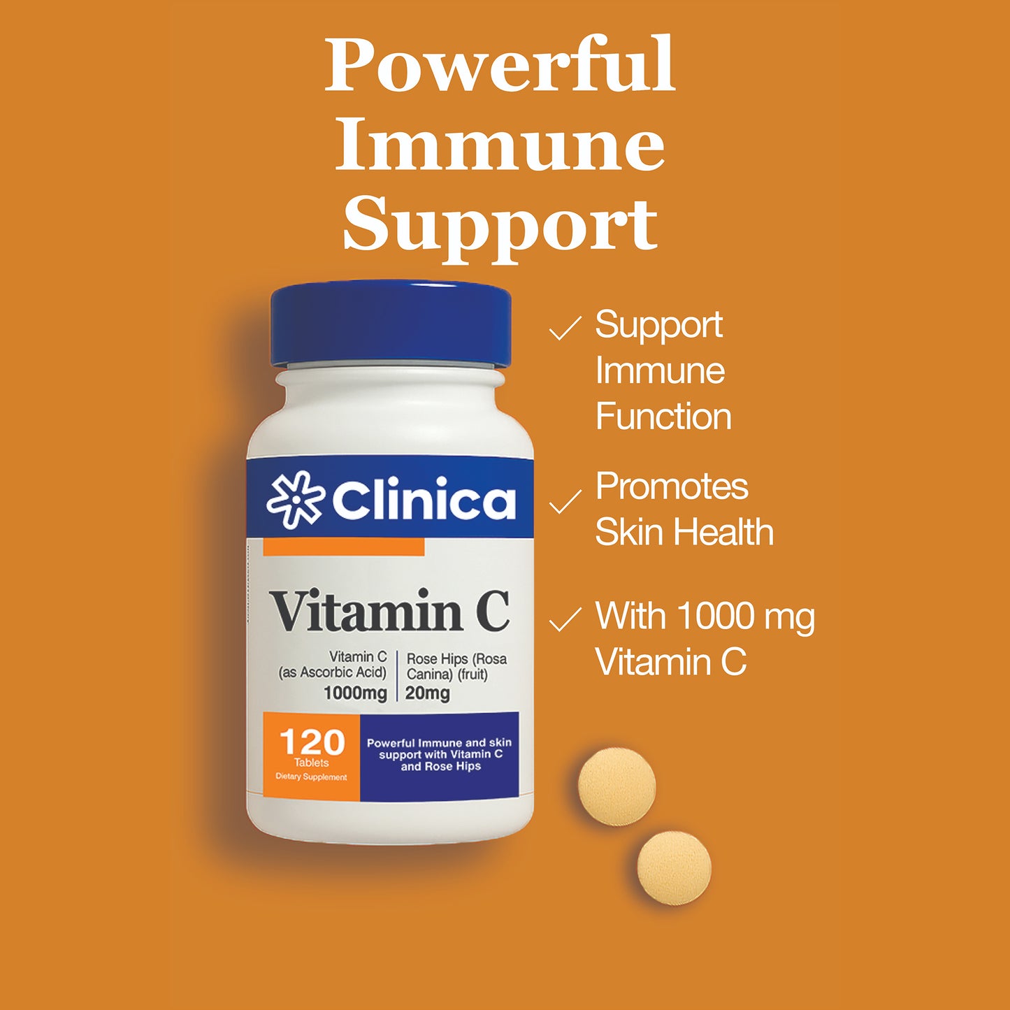 Vitamin C – Ascorbic Acid 1000 mg – 60 Tablets