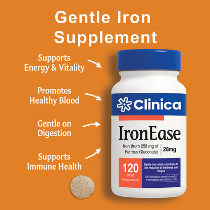 IronEase – Ferrous Gluconate 28 mg – 120 Tablets