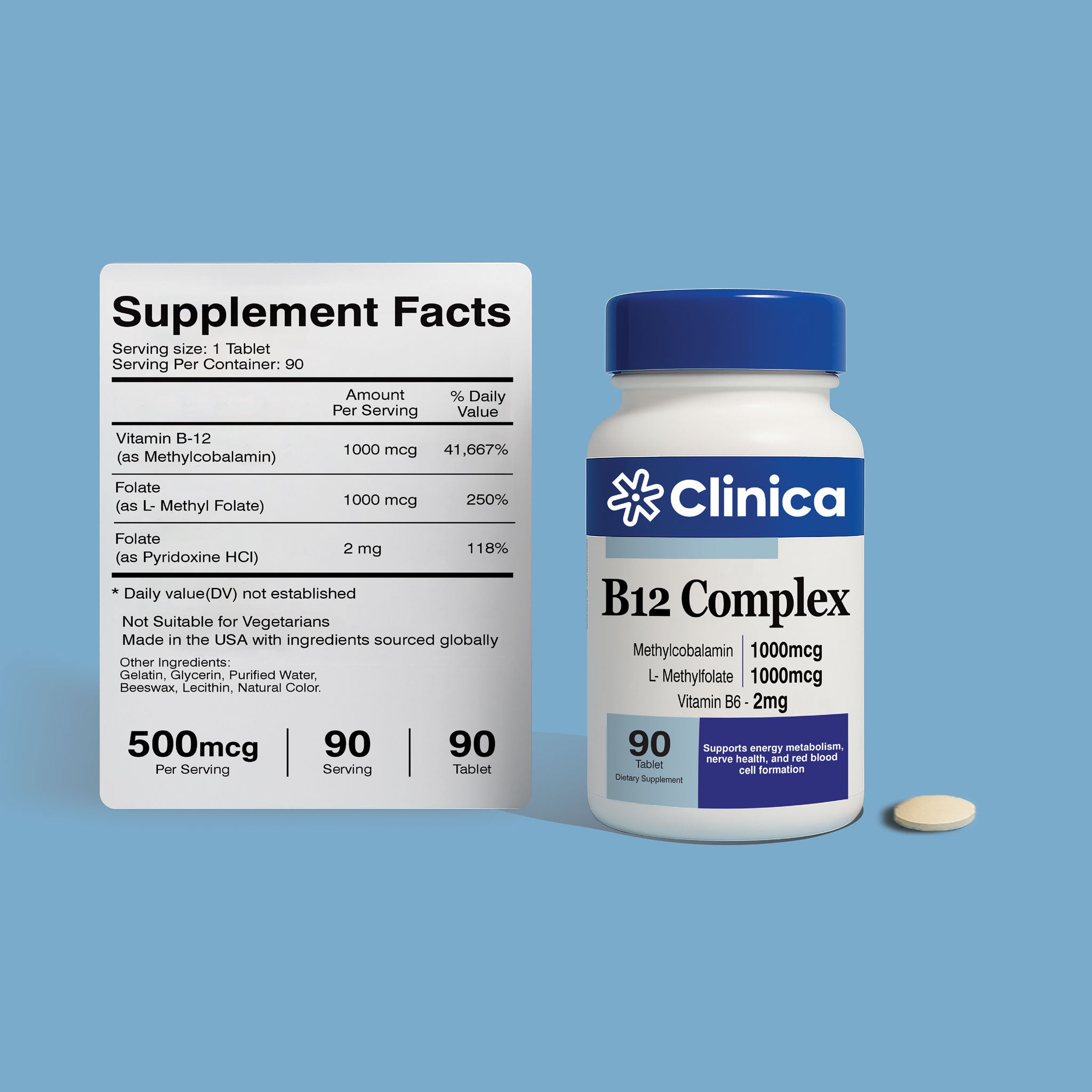 Vitamin B12 1000 mcg | Methylcobalamin Energy Support