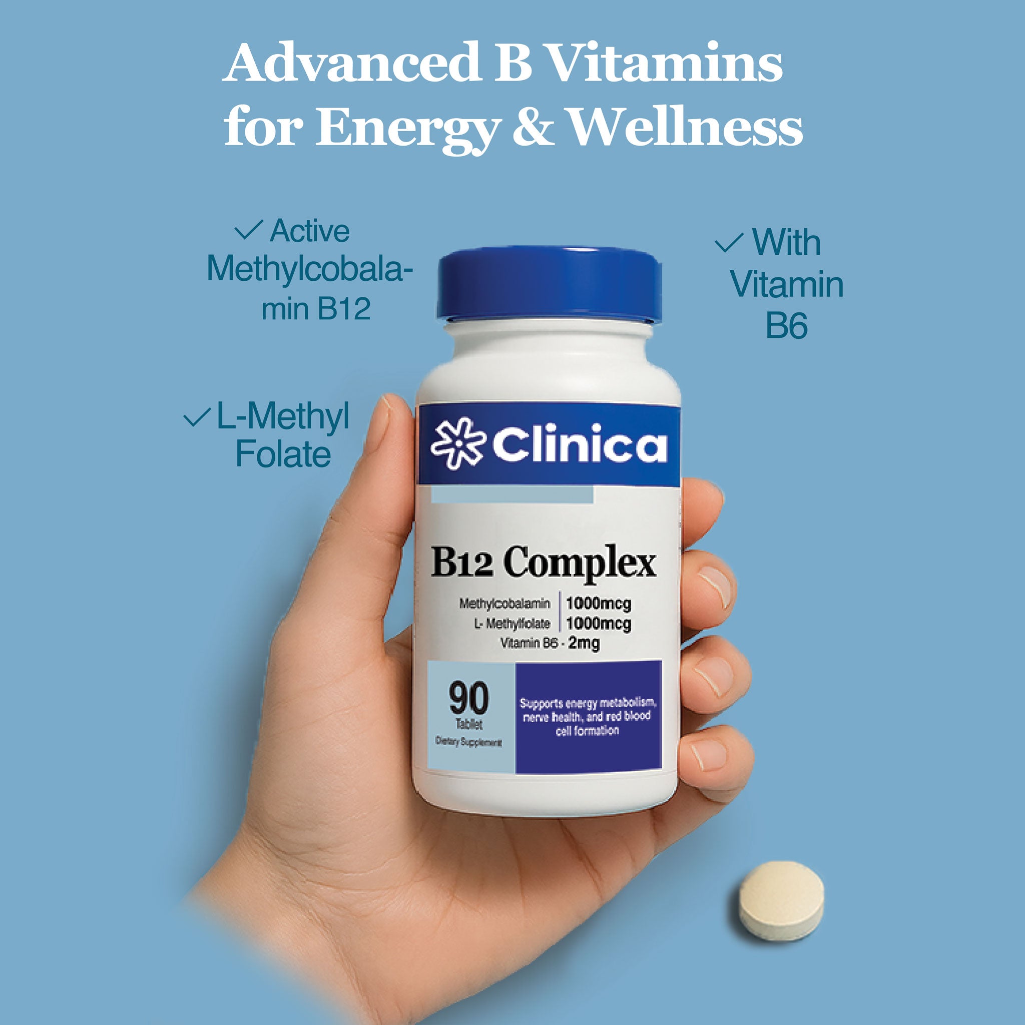 Vitamin B12 1000 mcg | Methylcobalamin Energy Support