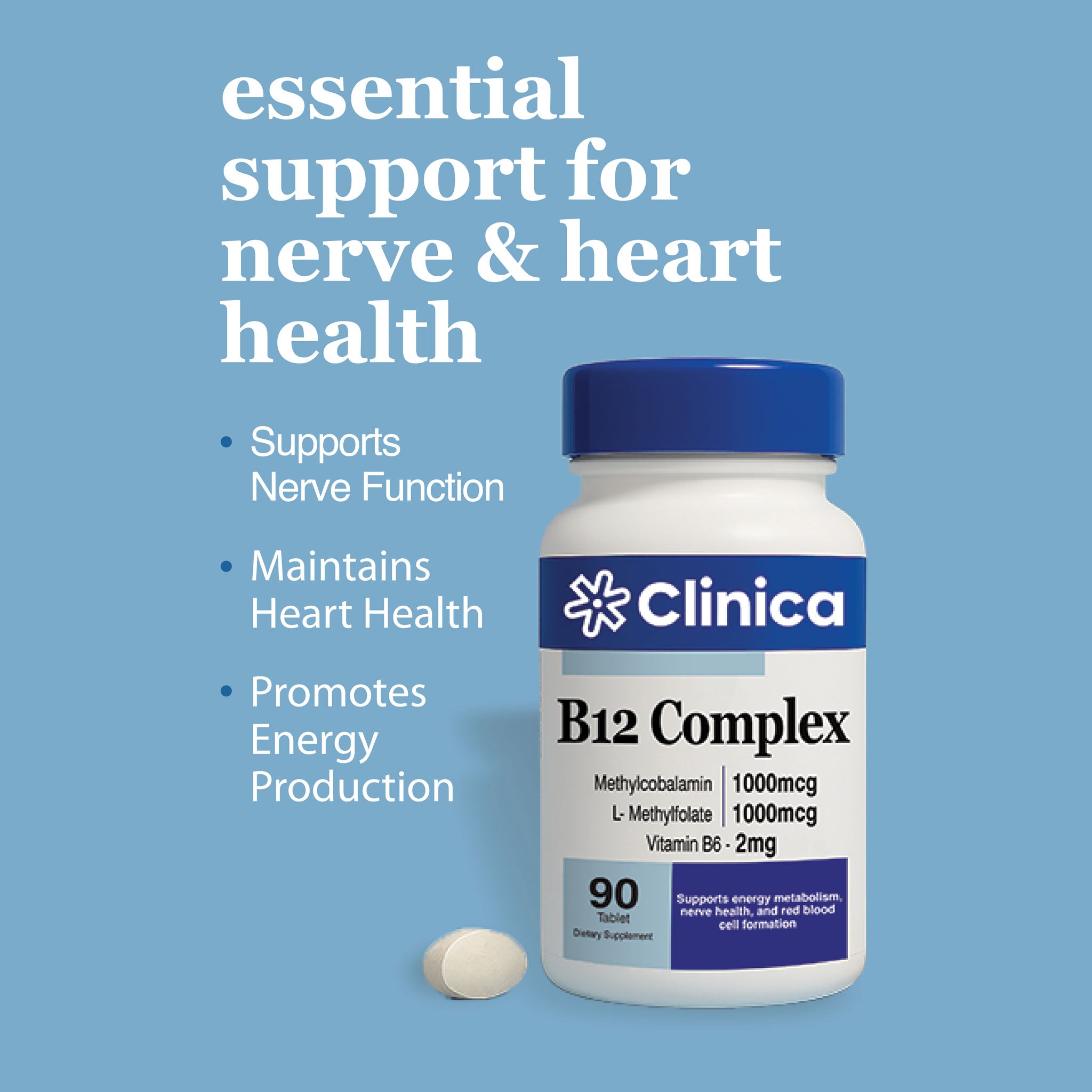 Vitamin B12 1000 mcg | Methylcobalamin Energy Support