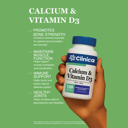 Calcium & Vitamin D3 – Calcium Carbonate 1200 mg – 120 Softgels
