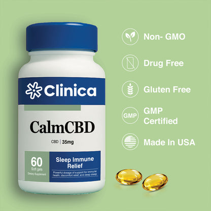 CalmCBD – Broad Spectrum Hemp Extract 25 mg – 60 Softgels