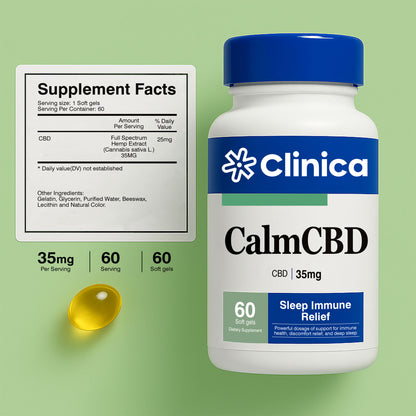 CalmCBD – Broad Spectrum Hemp Extract 25 mg – 60 Softgels