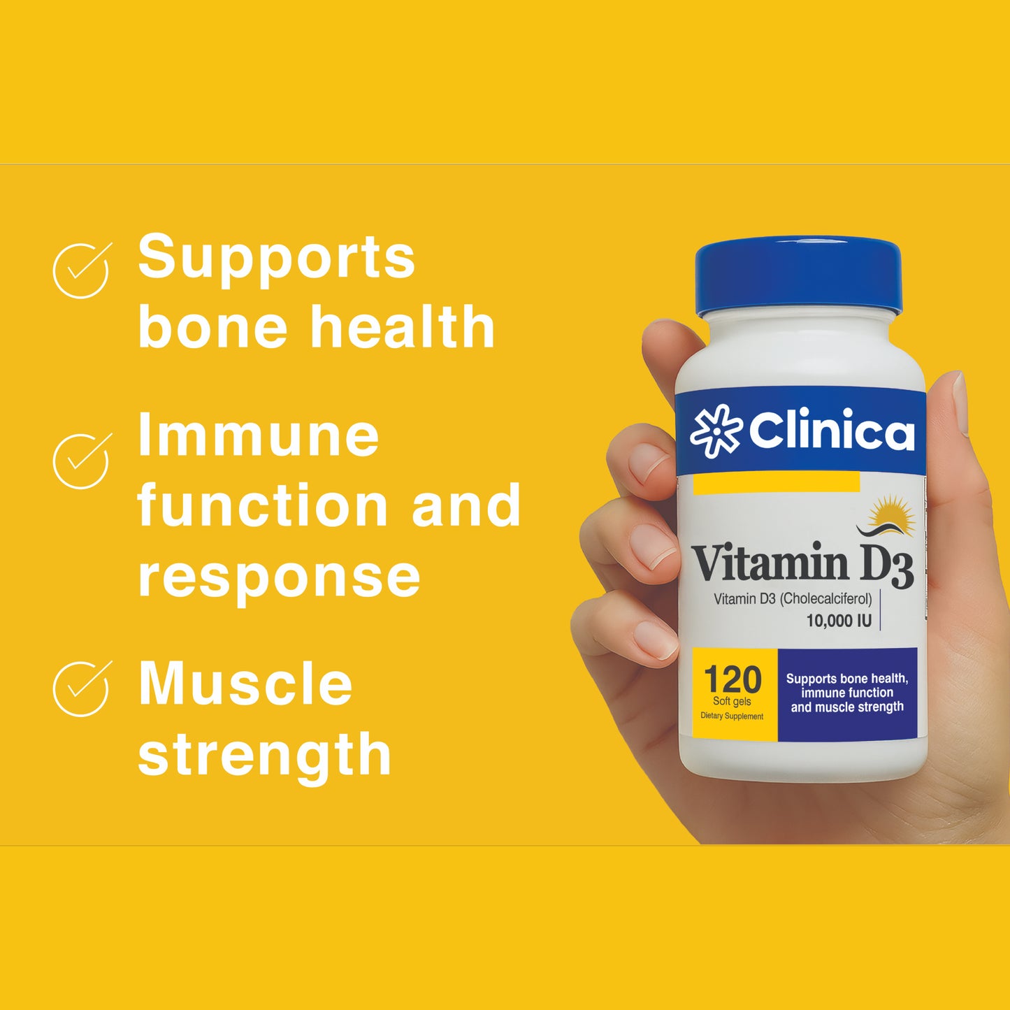 Vitamin D3 10,000 IU | High Potency 120 Softgels