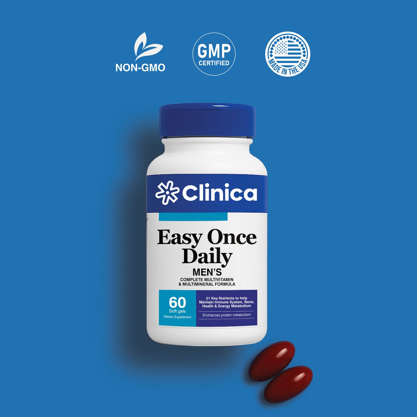 Easy Once Daily Men – Multivitamin & Minerals – 60 Soft Gels