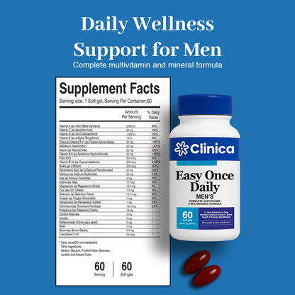 Easy Once Daily Men – Multivitamin & Minerals – 60 Soft Gels