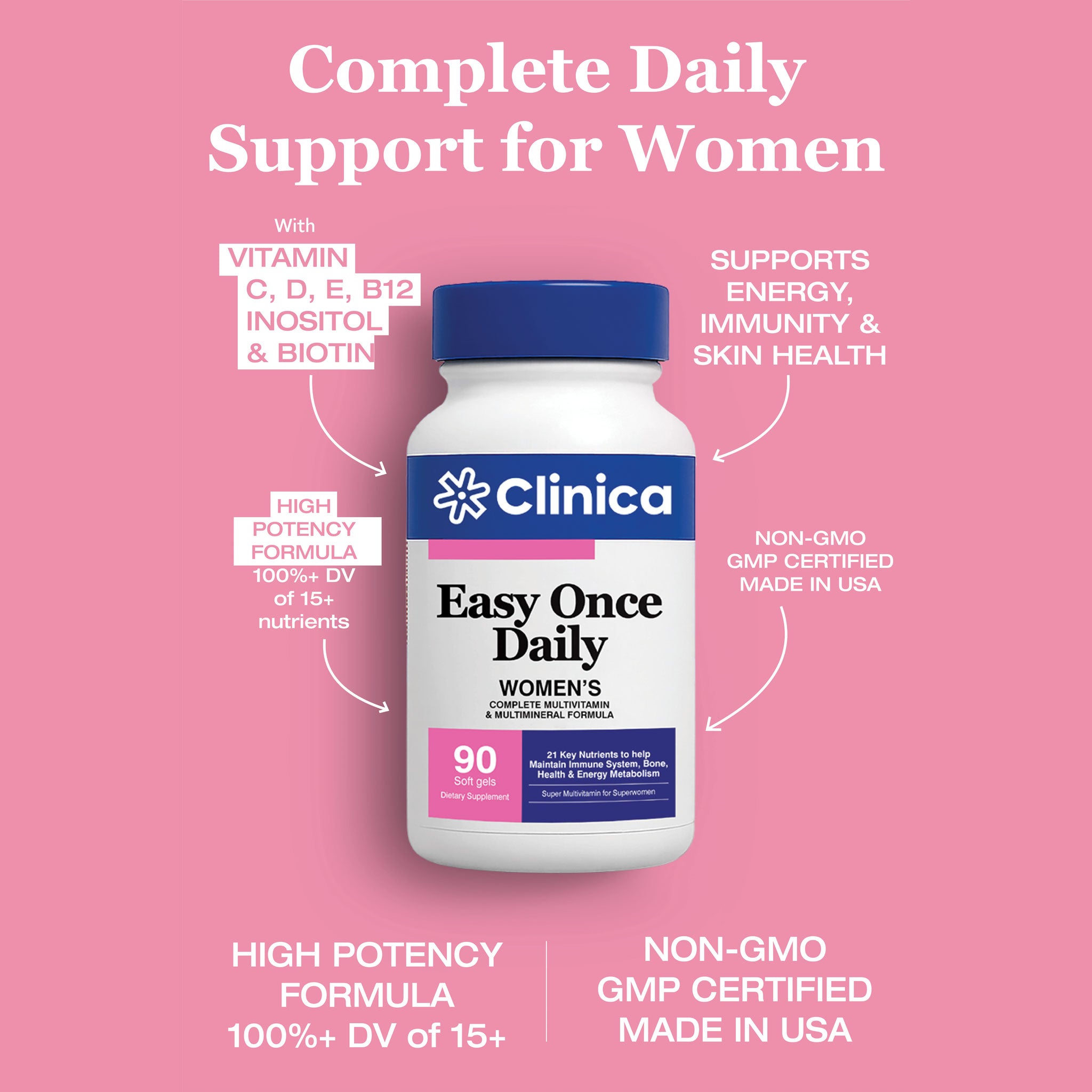 Easy Once Daily Women – Multivitamin & Minerals – 60 Soft Gels