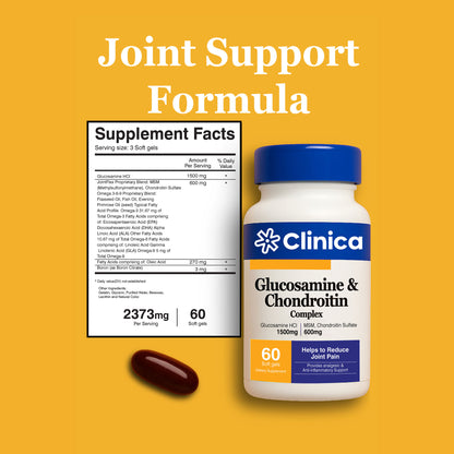 Glucosamine & Chondroitin – Glucosamine Sulfate 1500 mg – 60 Softgels