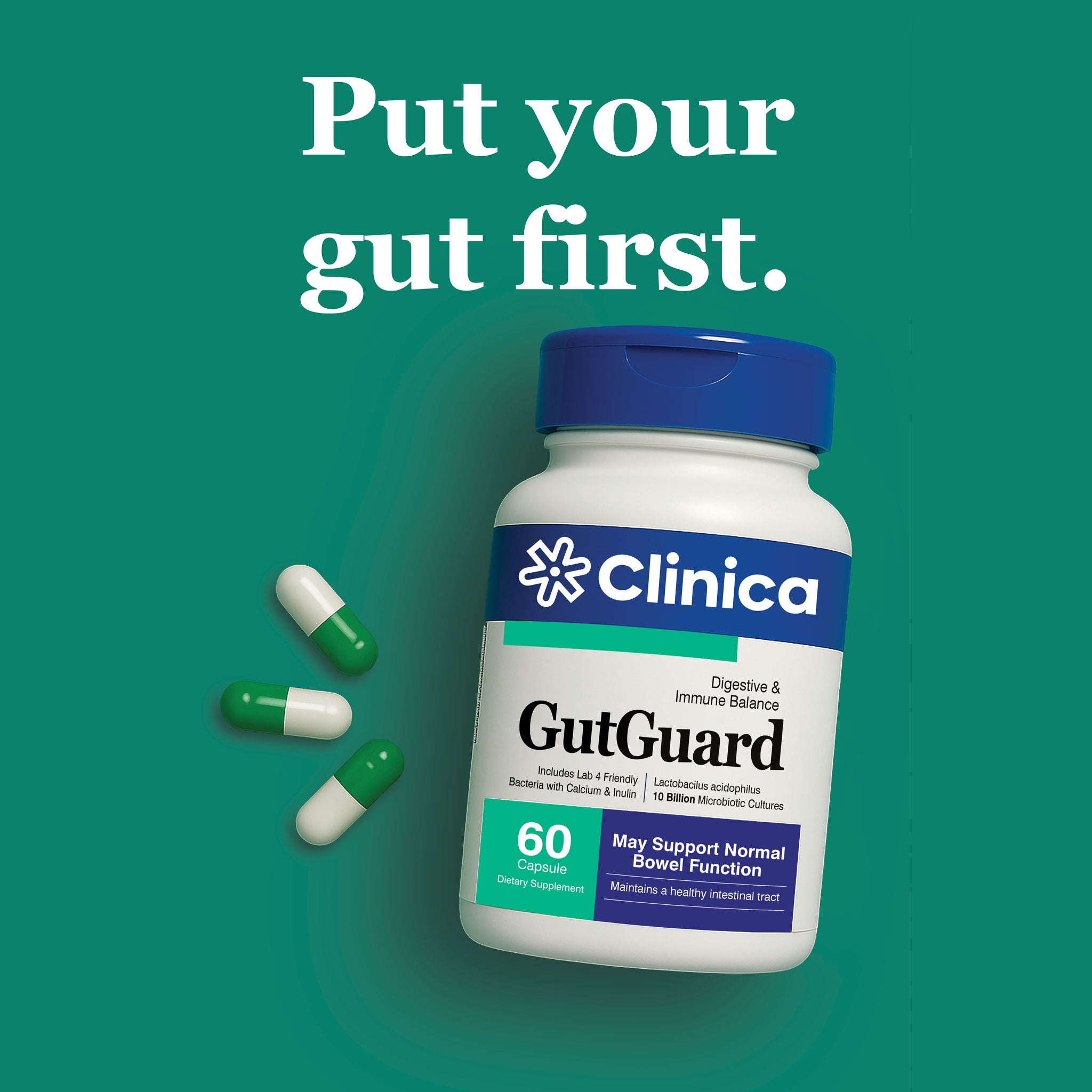GutGuard – Probiotic Blend 10 Billion CFU – 60 Capsules