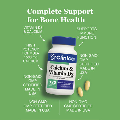 Calcium & Vitamin D3 – Calcium Carbonate 1200 mg – 120 Softgels