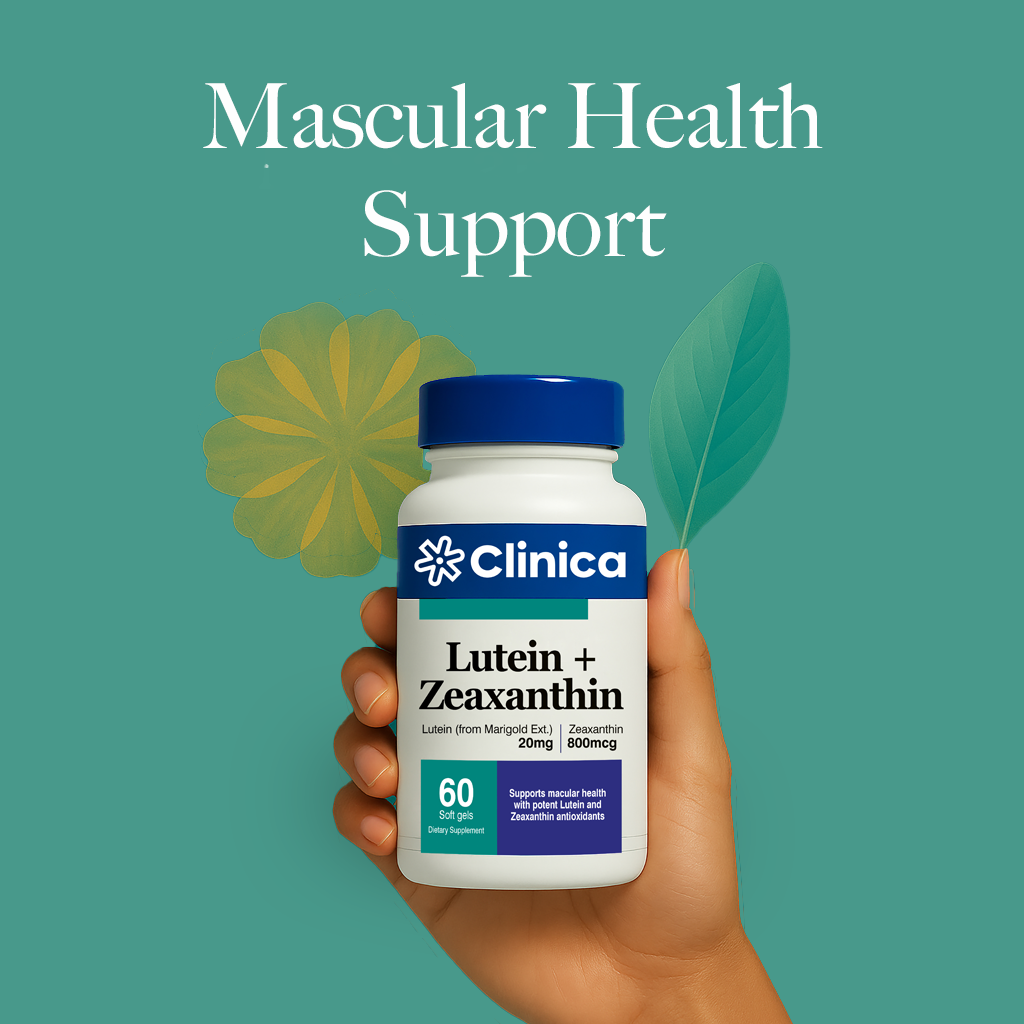 Lutein + Zeaxanthin – Lutein (from Marigold) 20 mg + Zeaxanthin 800 mcg – 60 Softgels - Clinica USA