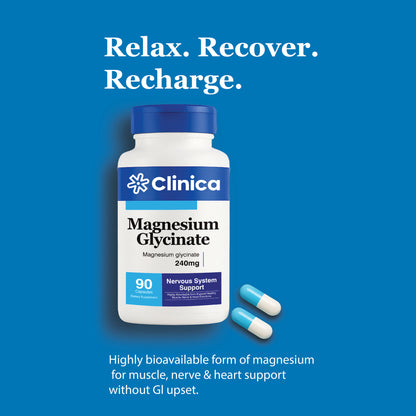 Magnesium Glycinate 240mg – Gentle, High-Absorption Capsules