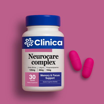 Neurocare Complex – Ginkgo Biloba 120 mg + L-Arginine 40 mg + Phosphatidylserine 10 mg – 30 Tablets