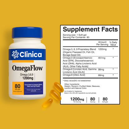 ⁠OmegaFlow – Fish Oil 1000 mg – 80 Softgels