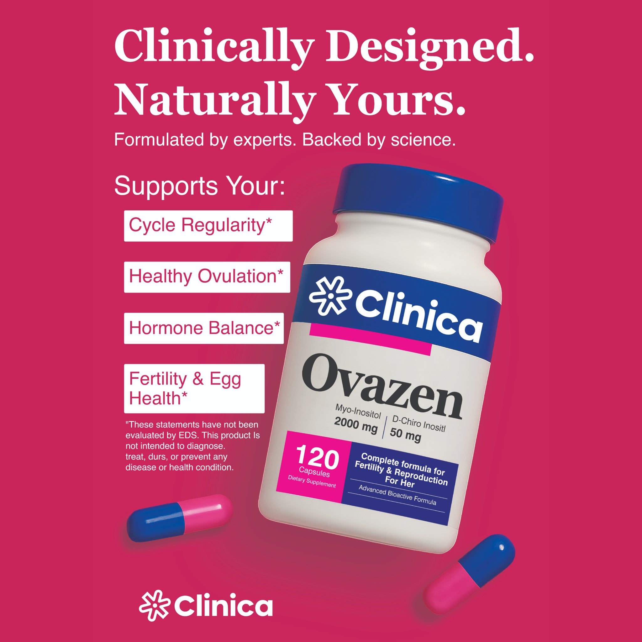 Ovazen – Myo-Inositol 2000 mg + D-Chiro Inositol 50 mg – 120 Capsules