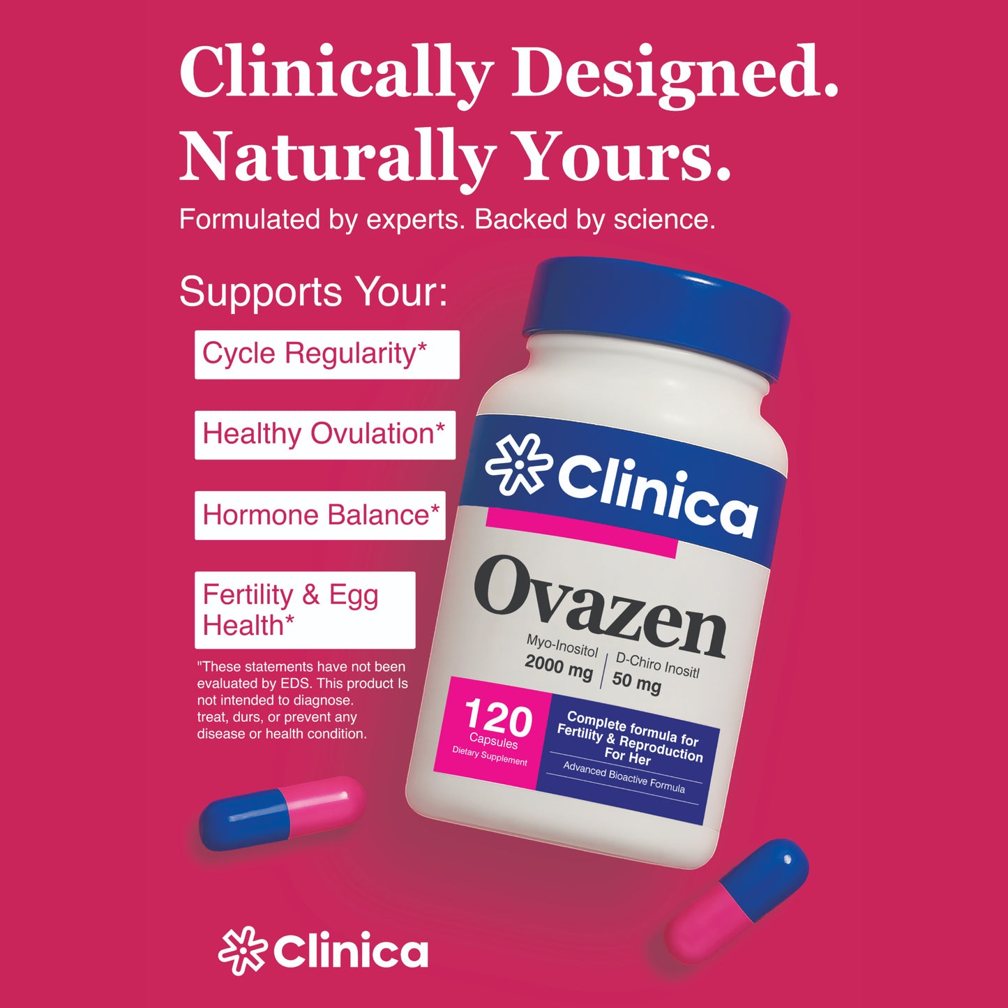 Ovazen – Myo-Inositol 2000 mg + D-Chiro Inositol 50 mg – 120 Capsules