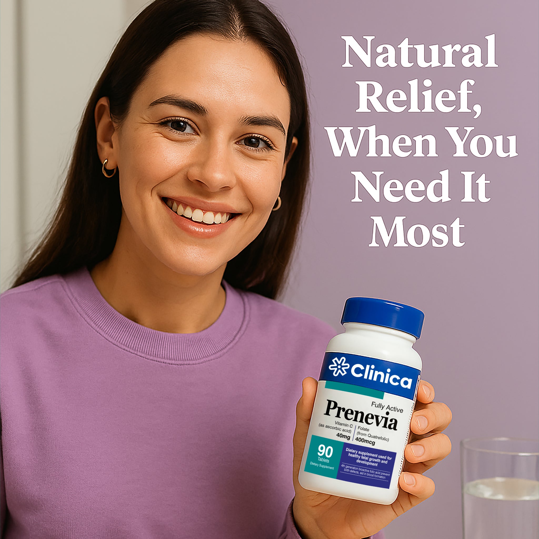 Prenevia – Iron (as Bisglycinate) 28 mg + Folate (Quatrefolic®️) 400 mcg – 90 Softgels