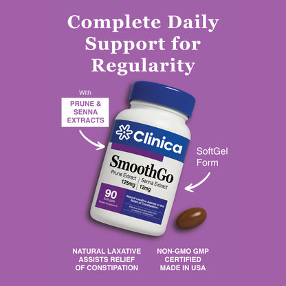 SmoothGo – Prune Extract 125 mg + Senna Extract 12 mg – 90 Softgels